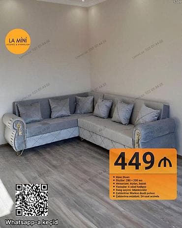 su ceni bak: Künc divan, Açılan, Bazalı, Şəhərdaxili pulsuz çatdırılma — 1