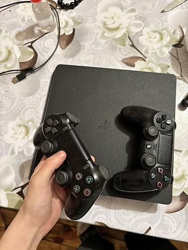 ucuz playstation 4: Sony PlayStation 4 Slim oyun konsolu - Model: PS4 Slim (qara rəng — 2