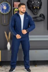 женские спортивные костюмы с стразами: Мужской спортивный костюм, XL, цвет - Черный — 14