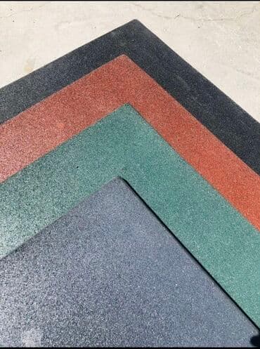 линолеум баку цена: Rezin döşəmə plitələri - Material: yüksək sıxlıqlı rezin (EPDM/SBR — 1