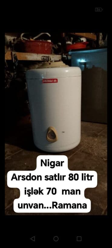 kondisioner 2 ci əl: Nigar Arsdon satlır 80 litr işlək 70 man unvan. Ramana (yalnız vap — 1