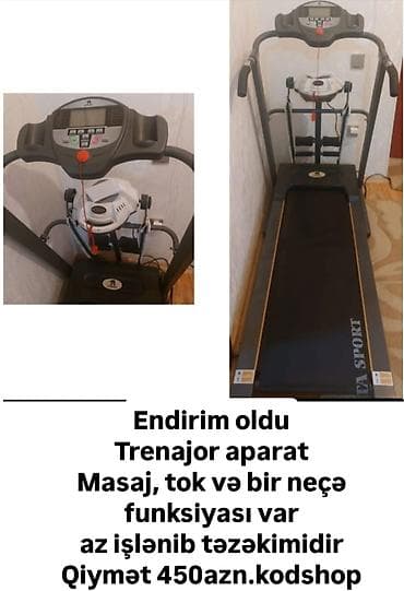 dicey aparatı: VA Sport qaçış trenajoru – çoxfunksiyalı model - Elektron idarəetmə — 1