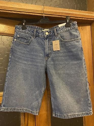 Unisex cins şort - Material: klassik denim (100% pambıq hissiyatlı) -