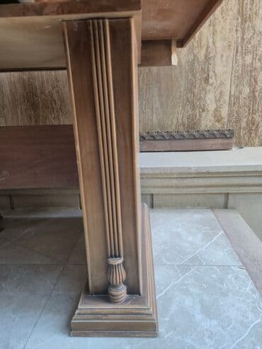 Садовая, уличная мебель: Гостиный стол, Б/у, Раскладной, Дерево, Прямоугольный стол — 4