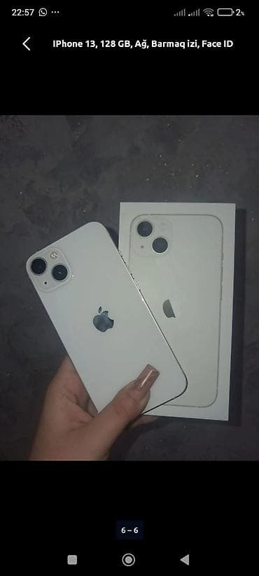 telefon aksesuarları toptan: IPhone 13, 128 GB, Ağ, Face ID — 1
