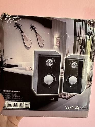 sony mp3 player: W1A 2.0 Multimedia Səsgücləndirici (cüt) - Korpus: tam ağac dizaynı — 1