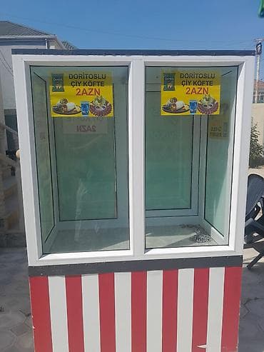 Mağaza avadanlığı: Şüşə vitrinli mobil satış köşkü - Material: PVC/alüminium profil, tam — 5