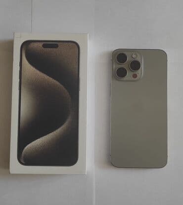 айфон 15 про макс бу цена: IPhone 15 Pro Max, 256 GB, Natural Titanium, Sənədlərlə, Face ID — 1