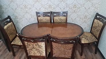 isdolar: Qonaq otağı üçün, Oval masa, 6 stul — 1