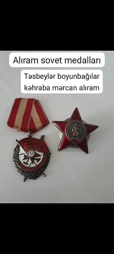Xidmət: Sovet medalları və qədimi zinət əşyalarının qəbulu – Sovet
