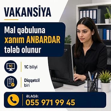 Anbardar tələb olunur, İstənilən yaş, 1 ildən az təcrübə lalafo.az -da Anbardar tələb olunur, İstənilən yaş, 1 ildən az təcrübə
