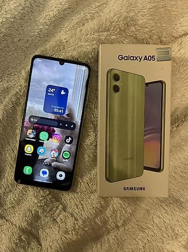 asus 5s pro: Samsung Galaxy A05, 64 GB, rəng - Yaşıl, Sensor, Face ID — 10