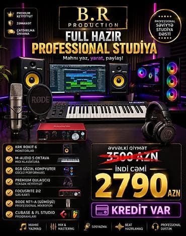 midi klavyatura: B.R Production – Full Hazır Professional Studİya Dəsti Mahını yaz — 1