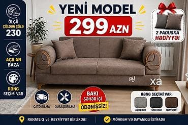 guzgu ev: Yeni model divan - Ölçü: çöldən çölə 230 sm - Açılan baza — 1