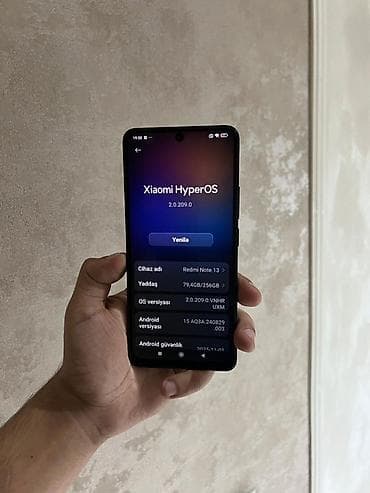 iphone 11 satilir: Redmi Note 13, 256 GB, rəng - Qara, Barmaq izi, Face ID — 5