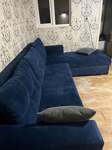 Künc divan, İşlənmiş, Açılan, Bazalı, Vеlur parça — 3