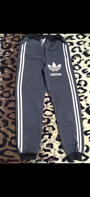 Svitşotlar: İdman Şalvar, Adidas, Standart, rəng - Boz — 1