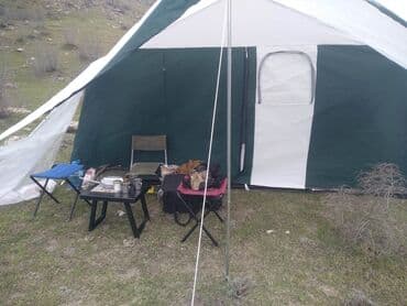 cadir kirayesi: Böyük ölçülü düşərgə çadırı - Forma: düz divarlı, yüksək tavanlı — 1