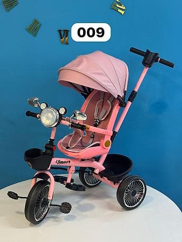 velesiped: Uşaq üçtəkərli velosiped – model 009 - 3 rəng: qara, boz, çəhrayı - — 4