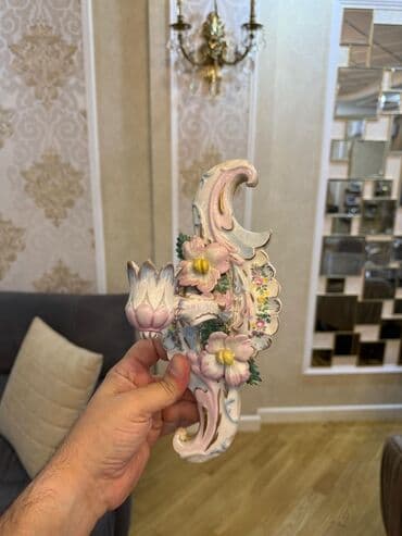 Qida məhsulları: Çılçıraq, 6 lampa, Farfor — 13