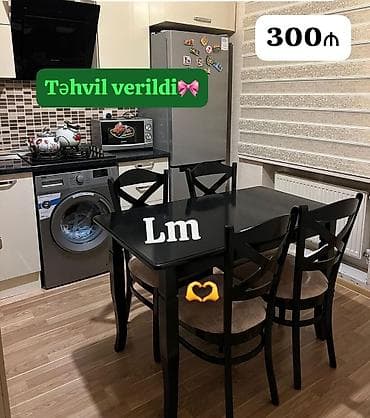 taxta stol stullar: Masa ve oturacaq yeni — 1