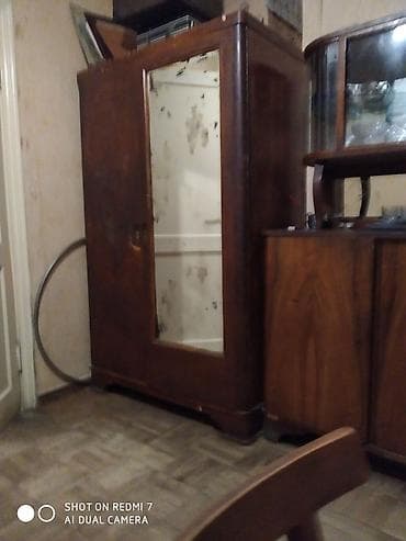 künc masa: Antik ağac mebel dəsti - Material: kütləvi ağac, təbii şpon naxışlı — 3