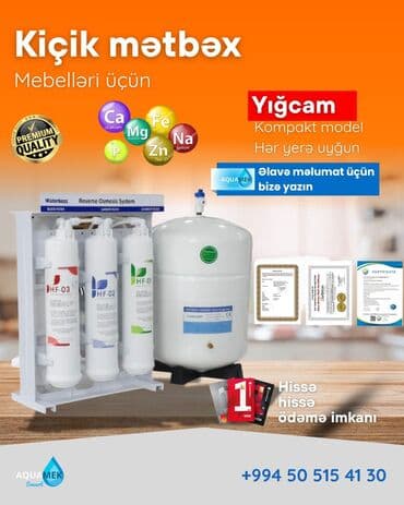 akvafor su filtri: Daxili kreditlə hissəli ödəniş faizsiz 🫶 Aquamek – Türkiyə istehsalı — 2