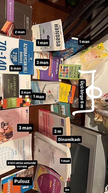 Məktəb və imtahan hazılığı üçün müxtəlif fənlər üzrə dərs vəsaitləri