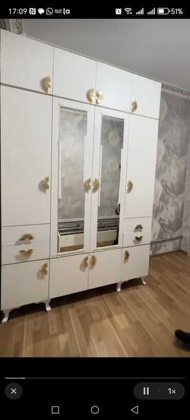 böyük dolab: Açılan, 6 qapı Düz dolab, Qarderob, paltar dolabı — 2