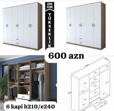 qiz ucun kravatlar: Yeni, Açılan, 5 qapı Düz dolab, Şifonyer, Azərbaycan — 5