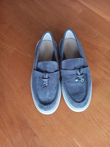 ayaggabı: Kişi mokasinləri - Model: Tasma detallı mokasin - Rəng: Tünd boz — 1