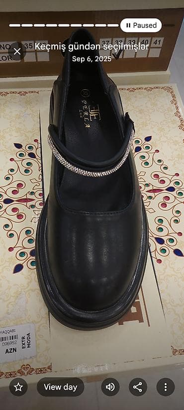 vecerni paltar: Qadın ayaqqabısı – Mary Jane üslubu - Brend: Perla - Rəng: qara - — 1