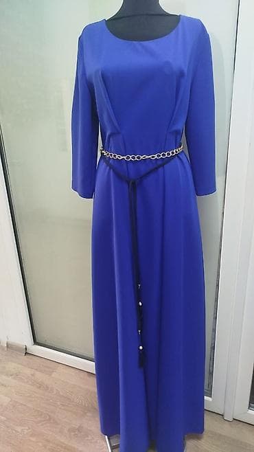 paltolar: Zərif maxi don – kral mavisi rəngdə - Model: uzun, axıcı kəsim, yüngül — 1