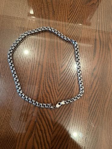 gun eynəyi: Gümüş boyunbağı 100 qramdi - Zəncir növü: qalın, dəyirmi halqalardan — 1