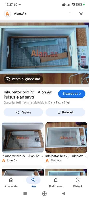 İnkubatorlar: İnkubator “Blic 72”alıram kimdə varsa əlaqə saxlasın. yaxşı vəziyyətdə — 2