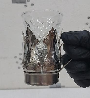 alize puffy qiyməti: Armudu stəkanlar, rəng - Gümüşü, 6 ədədli dəst, SSRİ — 7