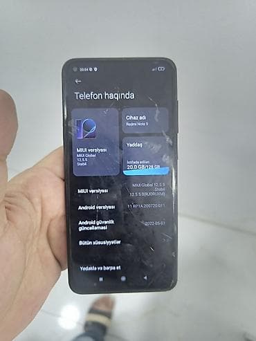 Redmi Note 9, 128 GB, rəng - Boz, İki sim kartlı
