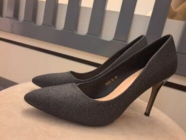 женские туфли с ремешком: Туфли, Размер: 39, цвет - Серый, Новый — 1