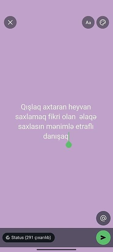 Qışlaqda heyvan saxlamaq üçün yer və xidmət təklifi - Qış mövsümündə