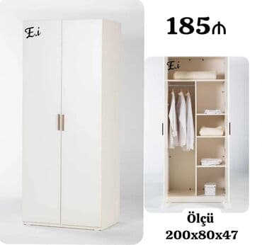 plasmas qutu: Açılan, 2 qapılı Düz dolab, Qarderob, paltar dolabı — 1