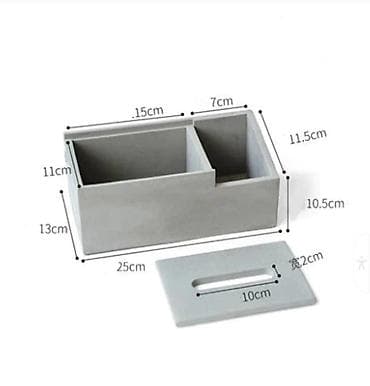 salfet qabı: Stol üstü salfet qabı, 2 bölməli. Gipsdən hazırlanıb, ağırdır — 2