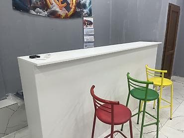 bar oturacaqlar: Stullar ilə, Düz masa, 4 nəfər — 4