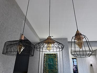 İşıqlandırma: Çılçıraq, 3 lampa, Metal — 9