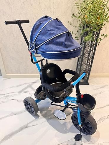 teker velosiped: Uşaq üçtəkərli velosipedi (tricycle) – mavi rəng Cox az surulub teze — 1
