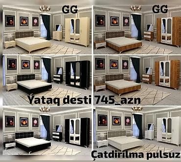 azza sifariş: Yeni və Sifarişlə Yataq dəsti 745_azn Taxti: 2×1.60 Dolab: 2×47×1.60 — 1