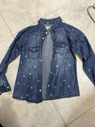 kovboy: Ulduz naxışlı denim köynək - Material: yüngül denim (cotton qarışımı — 1