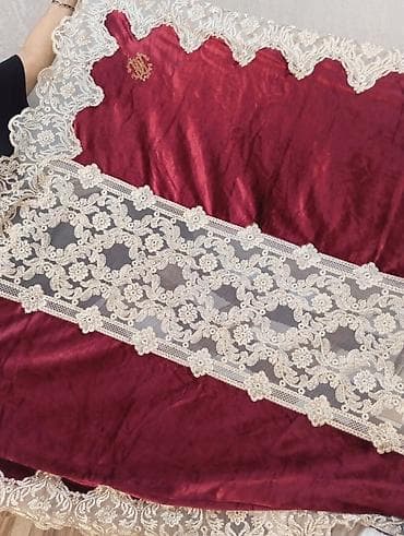 qedimi sufre: Məhsul: Bahadır markalı krujeva detallı süfrə dəsti - Material: qalın — 2