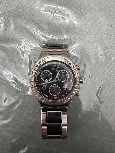İşlənmiş, Qol saatı, Swatch, rəng - Qara