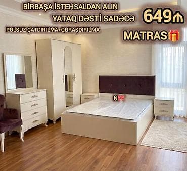 Yataq otağı dəsti – klassik və zərif dizayn Komplektə daxildir: - 2