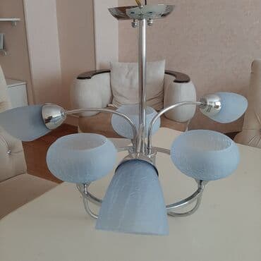 zal ucun lusturlar: Çılçıraq, 5 lampa, Metal — 1